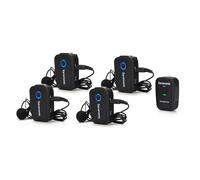 Saramonic Blink 500 T4 Système de micro cravate sans fil pour 4 personnes, 2,4 GHz, portée de 100 m, 4 émetteurs et 1 récepteur, son 24 bits, pour appareil photo reflex numérique, caméscope