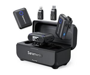Saramonic BLINK500B2+ Microphone Cravate sans Fil pour iPhone Android de Type C, Appareil Photo de Smartphone, portée de 150 m, autonomie de 20 h, Micro à Revers sans Fil à Clipser pour Diffusion en