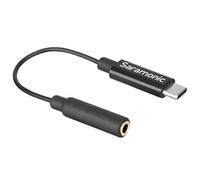 Saramonic Câble Adaptateur SR-C2003 TRS Femelle 3,5 mm vers USB-C stéréo ou Mono Microphone et Audio pour enregistrer sur iPhone 15, appareils Mobiles Android, Ordinateurs, Nouvel iPad et Plus Encore