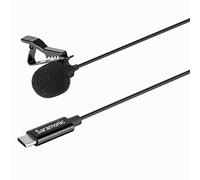 Saramonic Microphone Lavalier avec USB-C pour appareils Mobiles et Ordinateurs avec câble de 2 m et Adaptateur USB-C à Angle Droit (LavMicro U3A)