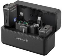 Saramonic Ultra Micro Lavalier sans Fil, Enregistrement Float 32 Bits, synchronisation timecode, IPX5 étanche, 300M, 130dB SPL, Mini Micro Portable pour iPhone Caméras Android, Smartphone