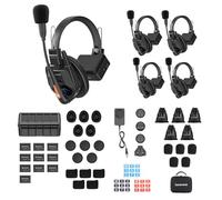 Saramonic WiTalk9 WT5S Condensateur Full Duplex 1,9 GHz 500 m Système d'interphone sans fil Communication à distance pour film/scène/vidéo/sport Drone de production en plein air (5 utilisateurs)