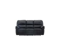 Saranda canapé 3 personnes, fauteuil inclinable électrique avec repose-pieds noir.
