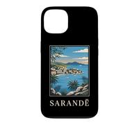 Sarandë Albanie Riviera Coastal Travel Art Coque pour iPhone 13
