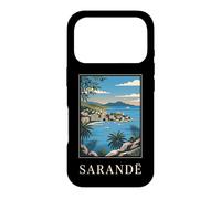 Sarandë Albanie Riviera Coastal Travel Art Coque pour iPhone 17 Pro