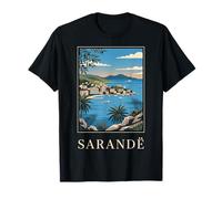 Sarandë Albanie Riviera Coastal Travel Art T-Shirt