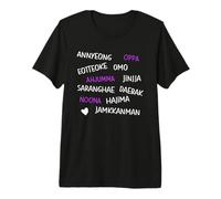 Saranghae Oppa Coréen Cadeau Corée K-Pop K-Drama Merch T-Shirt Haut de Gamme