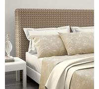 SaRani Couvre-tête de lit extensible doux tissu bulles différentes couleurs (taupe)