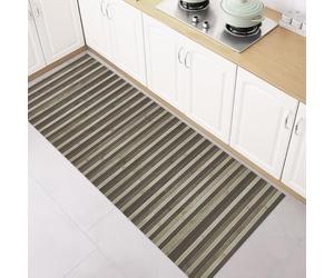 SaRani Tapis de Couloir en Bambou à Lamelles, Fond Antidérapant Caoutchouté (Tortora Dégradé, 500x50 cm)