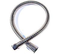 Saraoriginalshop Cordon de douche flexible, raccord universel, différentes longueurs, en acier inoxydable, double sertissage, raccord 1/2", borne en laiton résistant à haute température (60 cm)