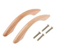 Saraoriginalshop Poignées en bois Set de 2 pièces poignées universelles en bois pour tiroirs Armoire Meubles Cuisine Entraxe de Fixation 96 mm.