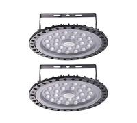 Sararoom 2Pack 100W UFO LED High Bay Lumière, 10000LM 6500K Led Industriel Lumière Super Lumineux, Projecteur LED Exterieur Ultra Mince IP65 Étanche pour Garage Usine Atelier Gymnase