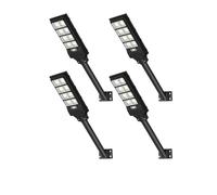 Sararoom 4 Pack 400w Solaire Exterieur Lampadaire-720 LED DéTecteur de Projecteur LED Jardin Lampe avec TéLéCommande 6500k 10000lm Blanc Froid IP65 Impermable Pour Rue Garage Éclairage public