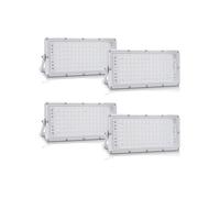 Sararoom 4 Pièces 100W Projecteur Exterieur LED 10000LM 6500K Blanc froid Lampe Extérieur LED de Sécurité Imperméable IP65 Spot LED Extérieur Idéal pour Jardin Garage Couloir Terrasse Eclairage