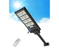 Sararoom 400w Solaire Exterieur Lampadaire-720 LED DéTecteur de Projecteur LED Jardin Lampe avec TéLéCommande 6500k 10000lm Blanc Froid IP65 Impermable Pour Rue Garage Éclairage public