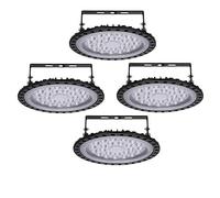 Sararoom 4Pack 100W UFO LED High Bay Lumière, 10000LM 6500K Led Industriel Lumière Super Lumineux, Projecteur LED Exterieur Ultra Mince IP65 Étanche pour Garage Usine Atelier Gymnase