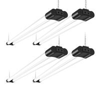 Sararoom 4Packs 120cm Connectable Reglette LED, 4400LM, Blanc Froid 6500K, 40W Neon LED Avec Interrupteur à Glissière, IP65 Étanche Tube LED pour Bureau, Garage, Sous-sol, Suspendu ou Encastré