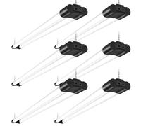 Sararoom 6Packs 120cm Connectable Reglette LED, 4400LM, Blanc Froid 6500K, 40W Neon LED Avec Interrupteur à Glissière, IP65 Étanche Tube LED pour Bureau, Garage, Sous-sol, Suspendu ou Encastré