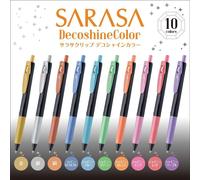 Sarasa Jj15-10c-Sh-N Stylo À Bille Gel Zebra 0,5 Mm 10 Couleurs