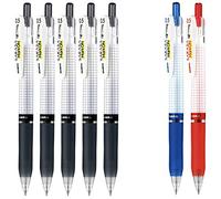 sarasa Mark on Lot de 7 stylos à bille à encre gel de 0,5 mm (5 noirs, 1 bleu, 1 rouge)