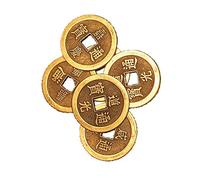 Saraswati Pièce chinoise porte-bonheur unique Feng Shui en laiton 4 cm