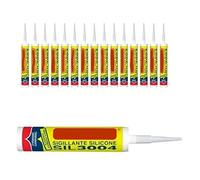 Saratoga SIL3004 - 5x Tubes de scellant au silicone blanc anti-moisissures