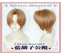 Sarazanmai Enta Jinnai brun clair cheveux synthétiques courts pour Cosplay perruque ensemble de lunettes Halloween jeu de rôle + casquette de perruque gratuite seulement perruque