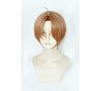 Sarazanmai Enta Jinnai Cosplay perruque brun clair cheveux synthétiques courts Cosplay perruque et lunettes + perruque casquette FGO perruque seulement
