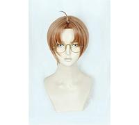 Sarazanmai Enta Jinnai Cosplay perruque brun clair court synthétique cheveux Cosplay perruque et lunettes + perruque casquette FGO perruque et lunettes