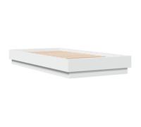 Sarazjy®Lit Bois Blanc - Cadre de lit - KENNETH - 1 Places - sans matelas blanc 75 x 190cm bois d'ingénierie - 1579