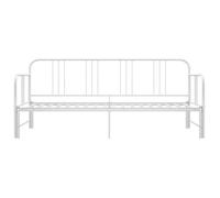Sarazjy®Lit Métal Blanc - Cadre de canapé-lit - KENNETH - 1 place - e x tensible sans matelas blanc 90 x 200cm - 9205
