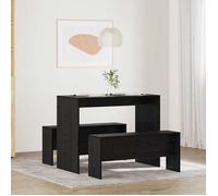 SARAZYJ@（2 pcs）Lot d'une table de cuisine avec chaise - Ensemble de salle à manger Chêne noir 97 x 47 x 75 cm Home753654