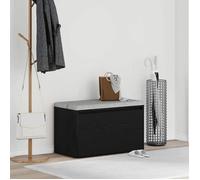 SARAZYJ@Banc d'entrée,Banc du couloir - SOLOMON - banc avec tiroir Noir 80 x 40 x 45 cm Bois d'ingénierie Home949253