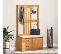 SARAZYJ@Banc d'entrée,Banc du couloir - SOLOMON - Portemanteau SANDNES 87x40x159,5 cm bois massif pin Home200223