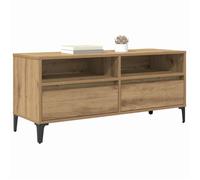 Sarazyj®Banc TV - meuble hifi - Marron Meuble TV avec tiroir - chêne artisanal - 100 x 34,5 x 44,5 cm - 42005