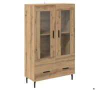 Sarazyj®Bibliothèque KENNETH - Armoire haute vitrine - Haut Armoire/Buffet haut - avec tiroir Chêne artisanal 69,5x31x115cm - 908461