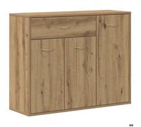 Sarazyj®Buffet de Cuisine KENNETH - ENFILADE - Armoire Bas vitrine chêne artisanal 88x30x70cm - Bois d'ingénierie - 519972