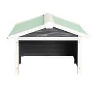 SARAZYJ® Garage de tondeuse à gazon 72x87x50cm Gris et blanc Sapin Hot29400534