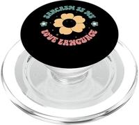 Sarcasm is My Love Langue Fleur Fun PopSockets PopGrip pour MagSafe
