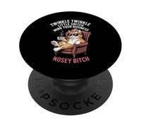 Sarcasm Saying Cat Mind Your Business Blague Femme Homme PopSockets PopGrip Adhésif