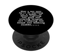 Sarcasme drôle de Dragons Tueur de Mari PopSockets PopGrip Adhésif