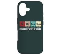 Sarcasme Éléments primaires de l'humour Tableau périodique Science Fun Coque pour iPhone 17