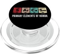 Sarcasme Éléments primaires de l'humour Tableau périodique Science Fun PopSockets PopGrip pour MagSafe