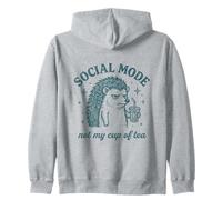 Sarcasme hérisson Mode Anti Social introverti Meme Vintage Sweat à Capuche