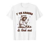 Sarcasme Humour Raton Laveur Doigt d'honneur FCK Autour & Découvre T-Shirt