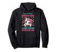 Sarcasme Licorne Douce Conversation Derrière Mon Dos Kiss Sweat à Capuche