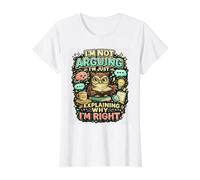 Sarcasme Powered Conversations Design Debate Champion Sarcasm T-Shirt Graphique avec Valeur, Femme, Blanc, L