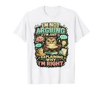 Sarcasme Powered Conversations Design Debate Champion Sarcasm T-Shirt Graphique avec Valeur, Homme, Blanc, S