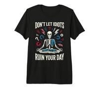 Sarcasme sur Le Lieu De Travail Ne Laissez Pas Les Idiots T-Shirt Haut de Gamme