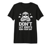 Sarcasme sur Le Lieu De Travail Ne Laissez Pas Les Idiots T-Shirt Haut de Gamme